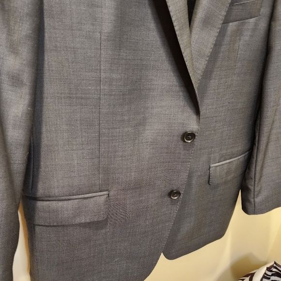 Black Brown men's Slim  gray 100% wool blazer size 44R - Picture 8 of 14